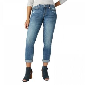 Denizen Levi's jeans in the Modern Blue style. Slim mid-rise women. Denim 32x25